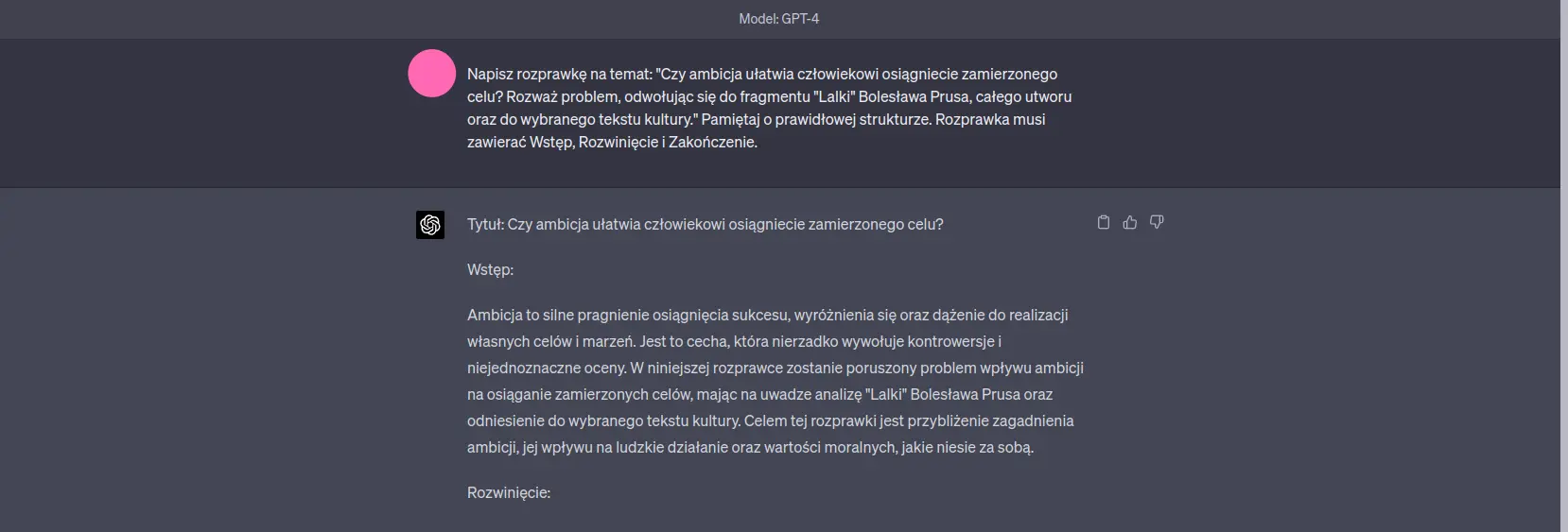 Rozprawka za pomocą ChatGPT. Instrukcja krok po kroku