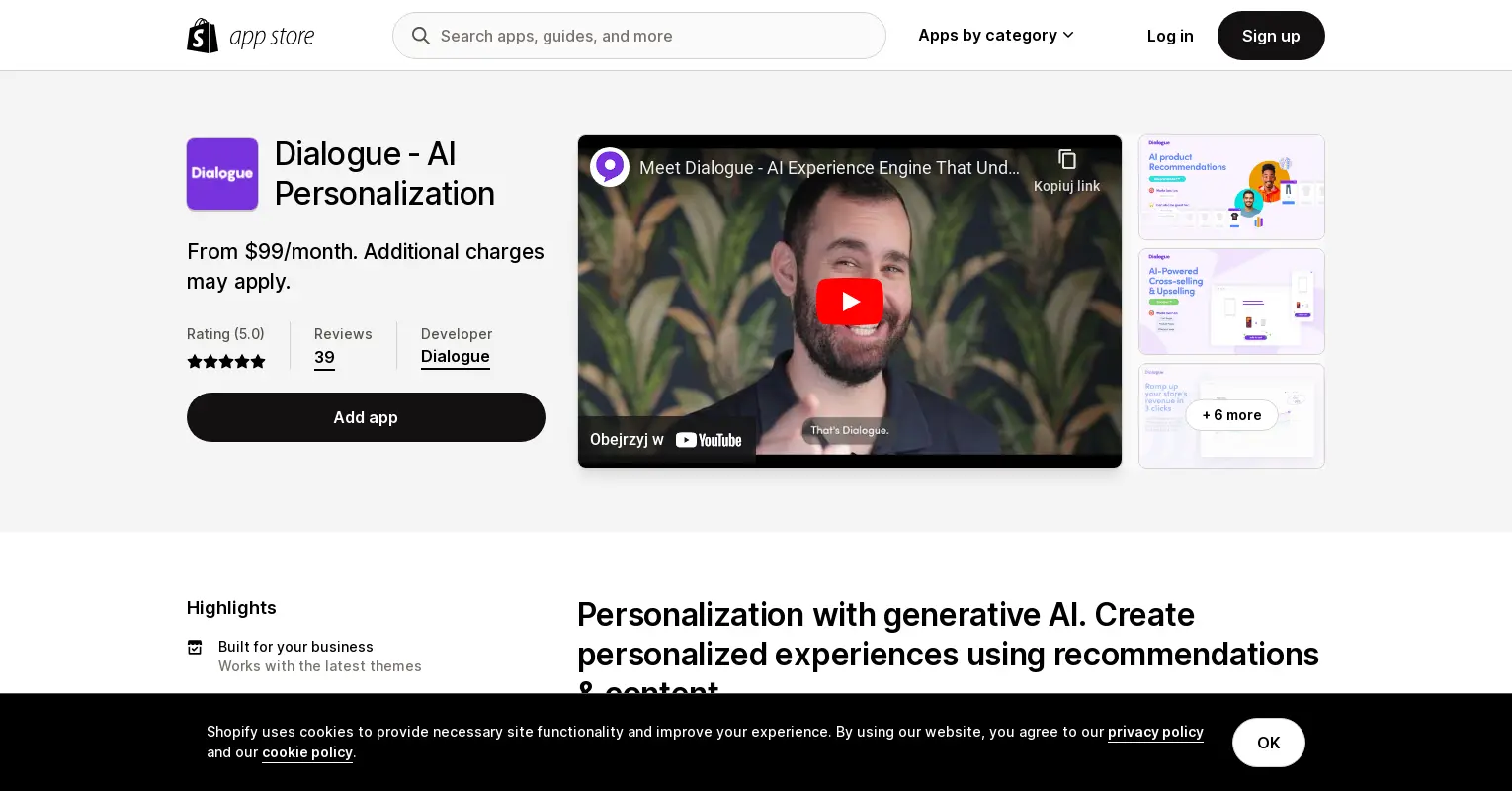 Dialogue For Shopify