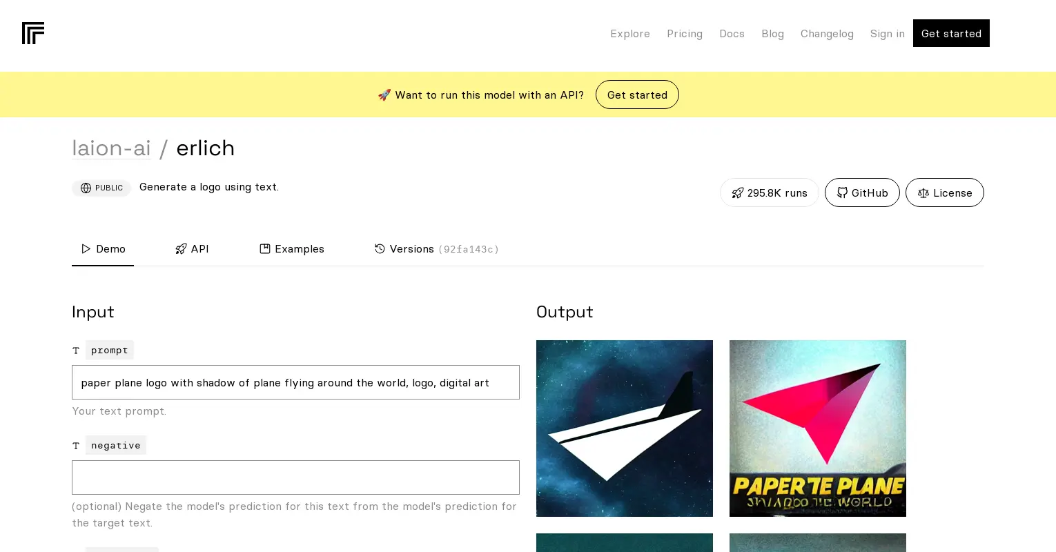 Finetune LD: Generation of logos from text