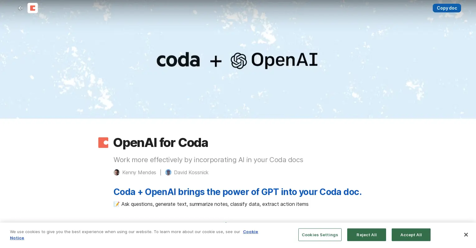 Open AI for Coda