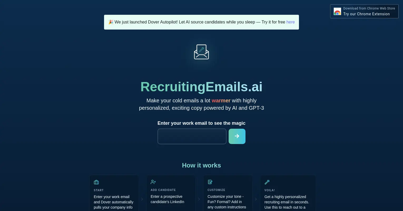 Recruiting Email Writer by Dover