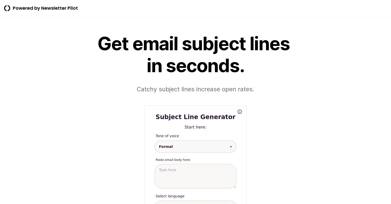 Subject Line Generator