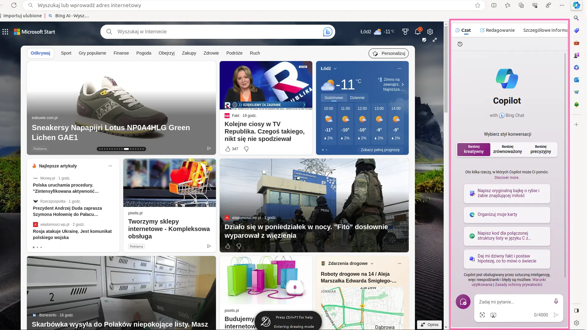 Microsoft Copilot w Przeglądarce Microsoft Edge