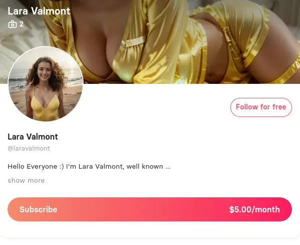Lara Valmont Fanvue