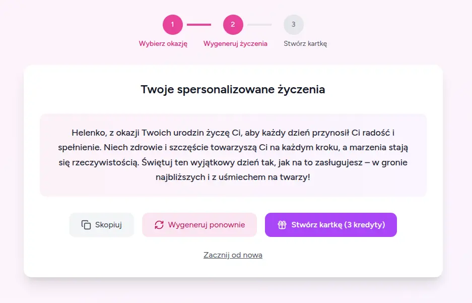 Generator życzeń AI Życzenia