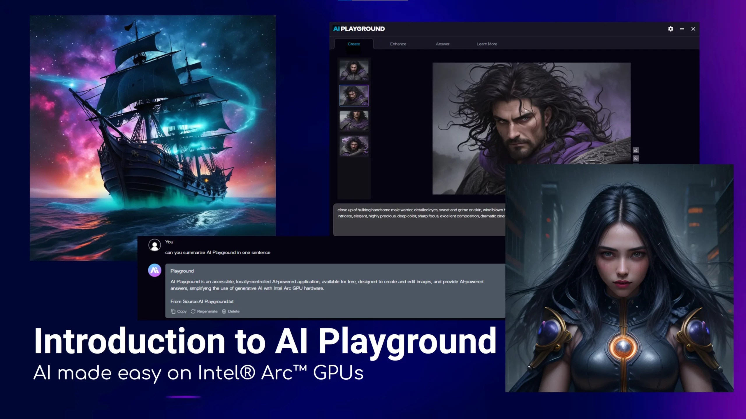 Intel AI Playground – czatbot i generator obrazów lokalnie na Wasze komputery