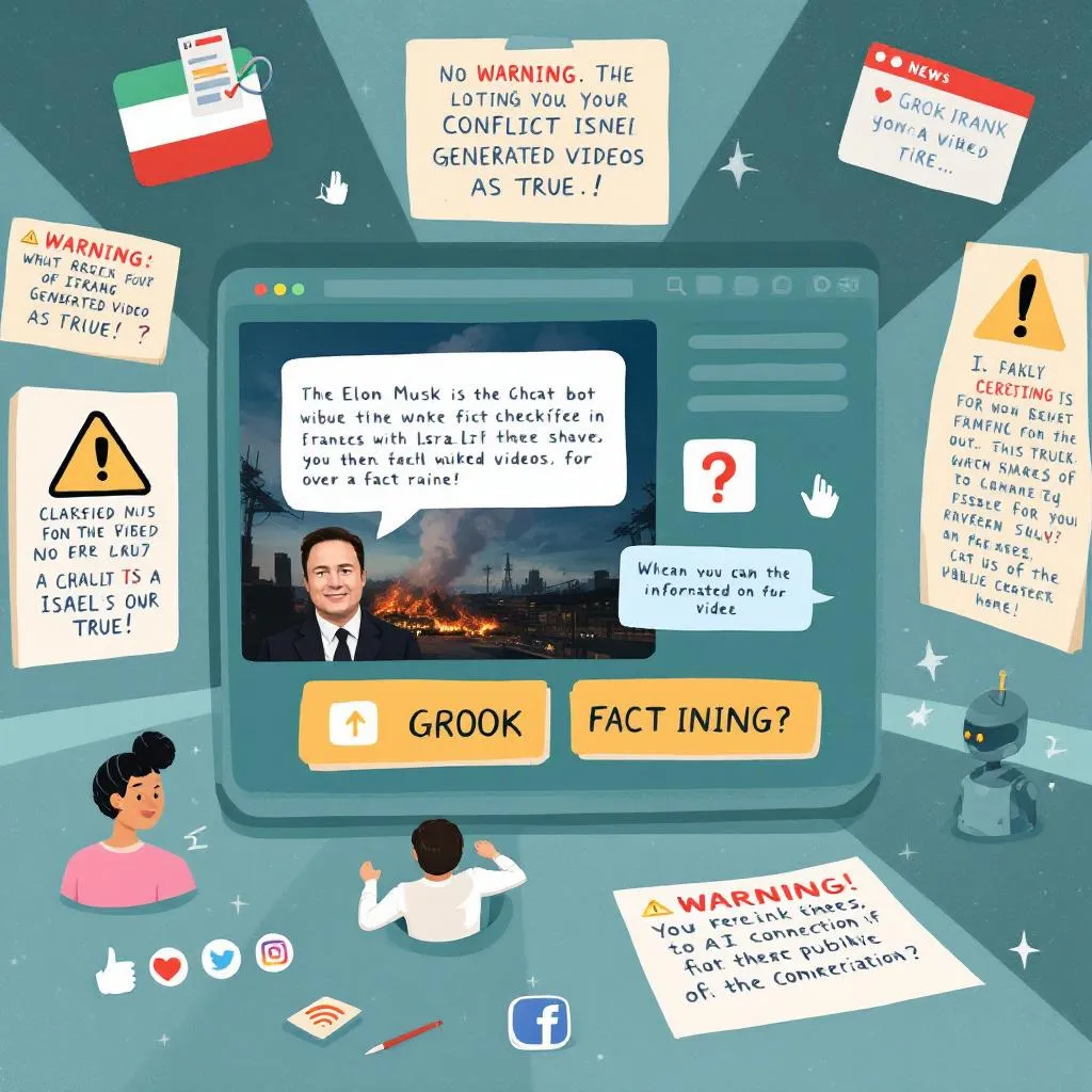 Problemy Groka z weryfikacją faktów podczas konfliktu Izrael-Iran