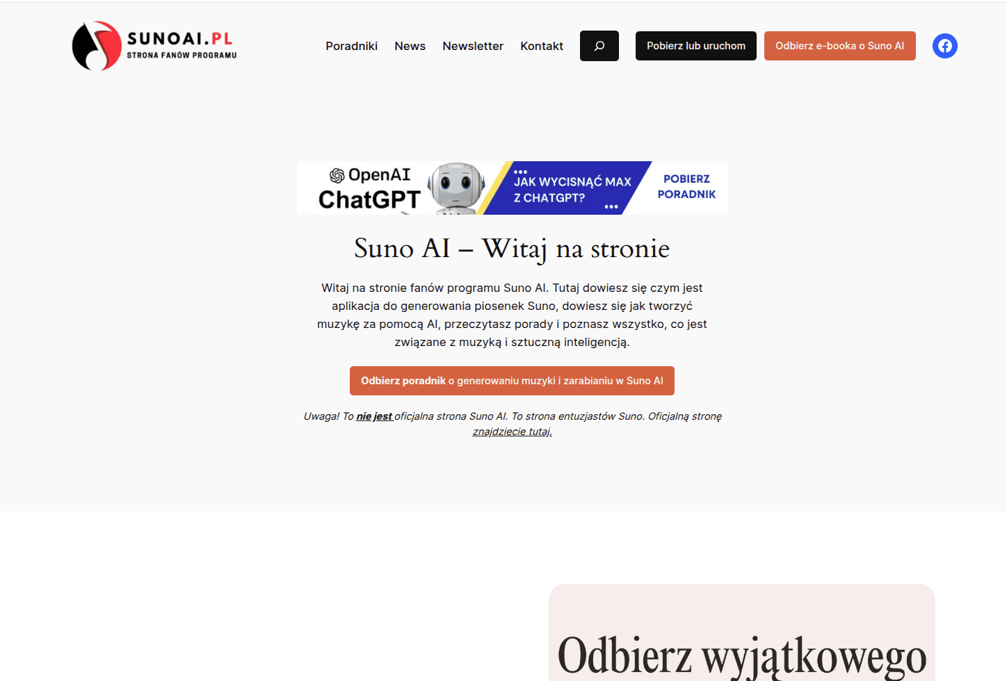 Reklama na blogach o sztucznej inteligencji.