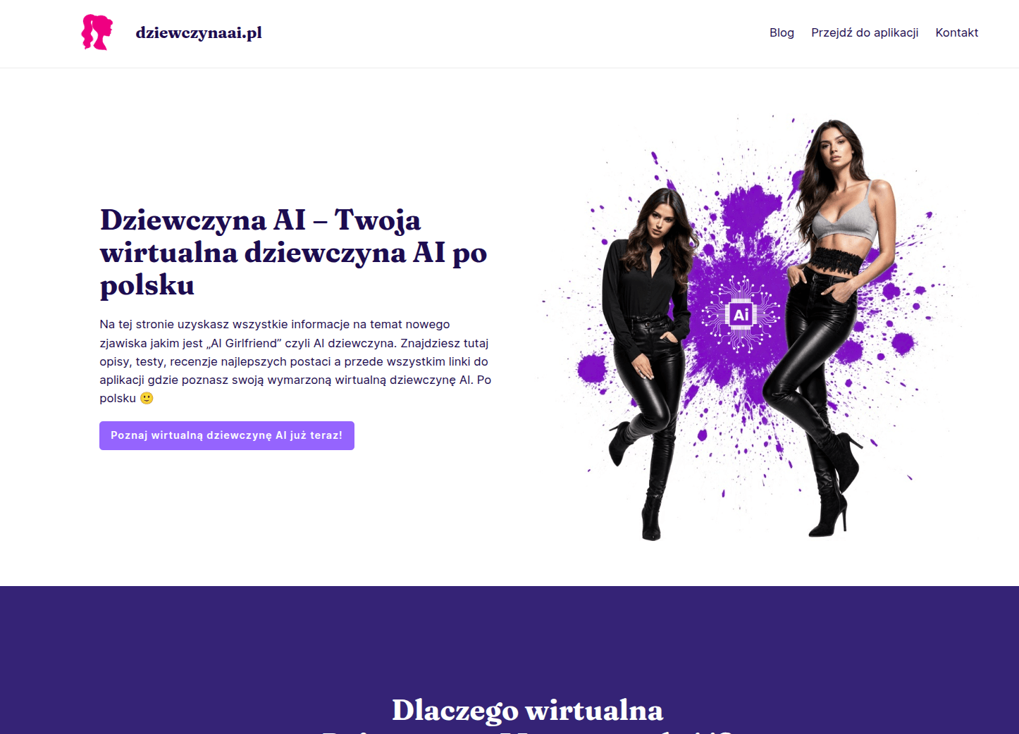 Reklama na blogach o sztucznej inteligencji.