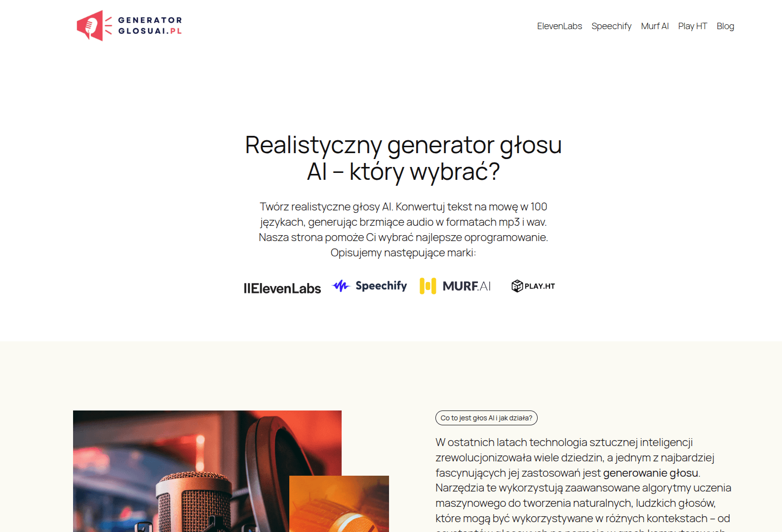 Reklama na blogach o sztucznej inteligencji.