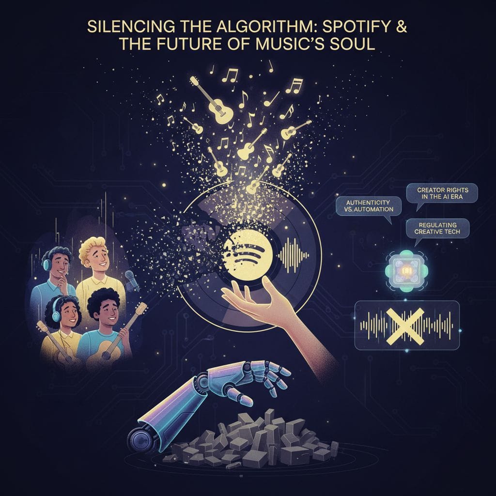 Spotify usuwa 75 mln utworów, walcząc z muzycznym spamem AI