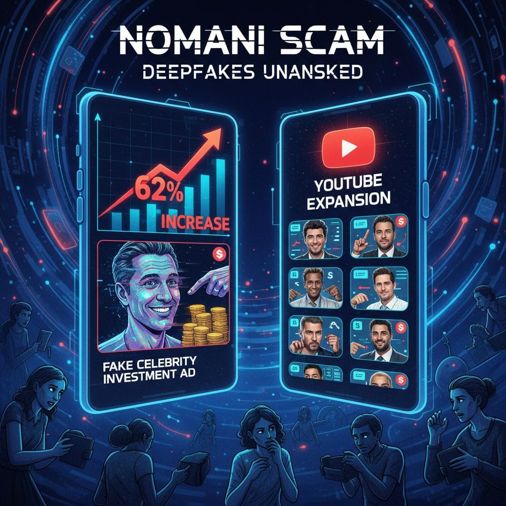 Nomani inwestycyjny scam: deepfake’i AI a pułapki online